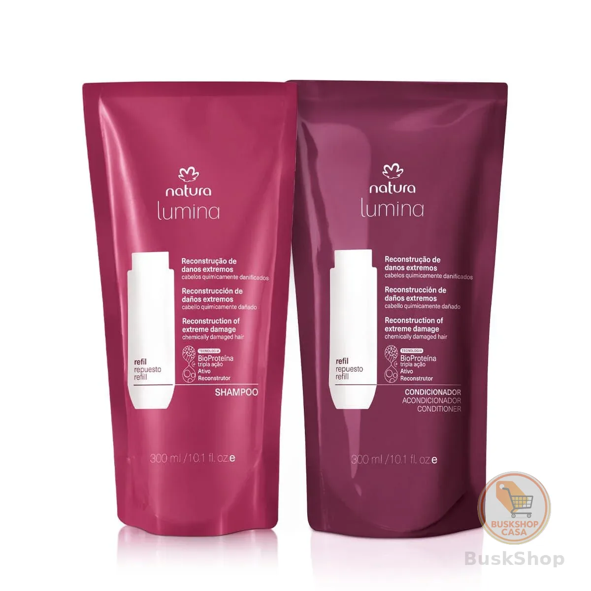 Kit Refis Shampoo e Condicionador Lumina Reconstrução de Danos Extremos (2 produtos)