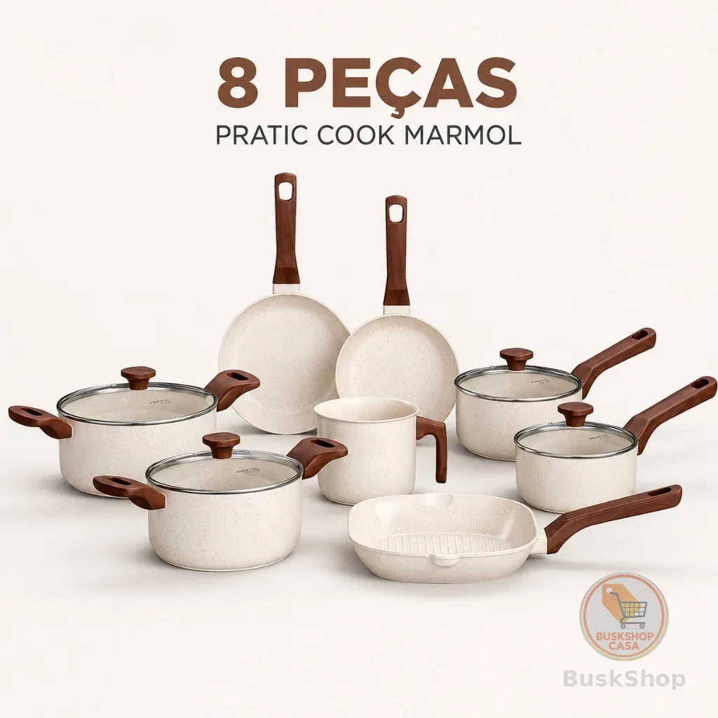 Conjunto de Panelas Antiaderente Cerâmica até 8 Peças Mimo Style