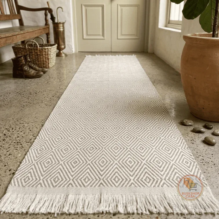 Passadeira Estampado Linha Luxo 0,50x1,40m Algodão 100% Linha Luxo Feito a Mão
