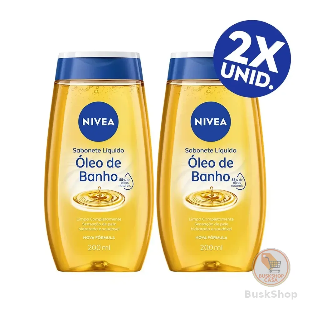 Nivea Kit Sabonete Líquido Óleo De Banho 200ml - 2 Unidades