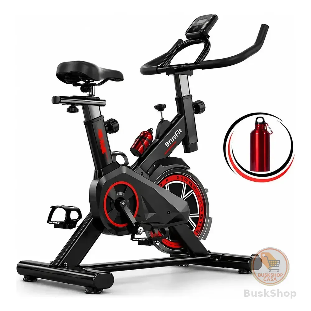 Bicicleta Ergométrica Meta Parts Spinning X11 Cor Preto/vermelho Com Garrafinha Brusfit