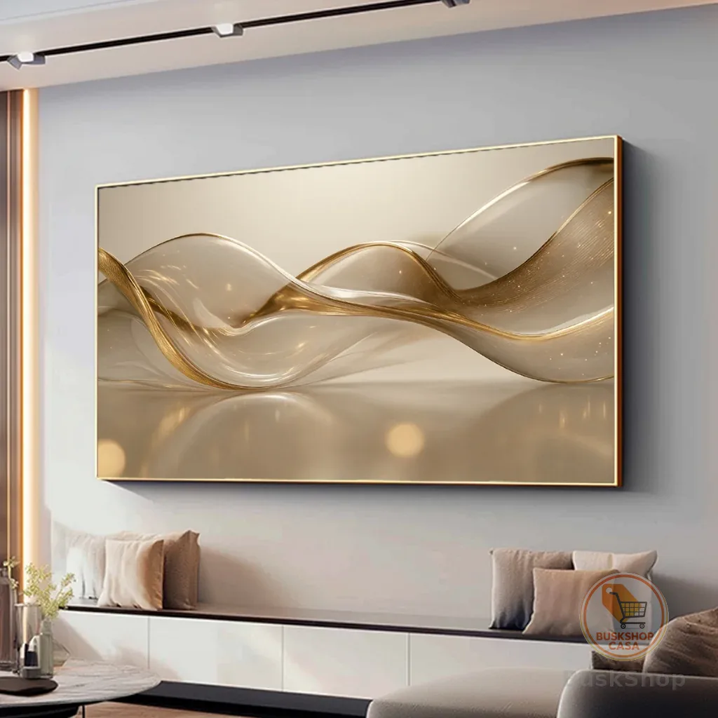 Quadro Decorativo Grande Com Moldura Para Sala Quarto Escritório Moderno