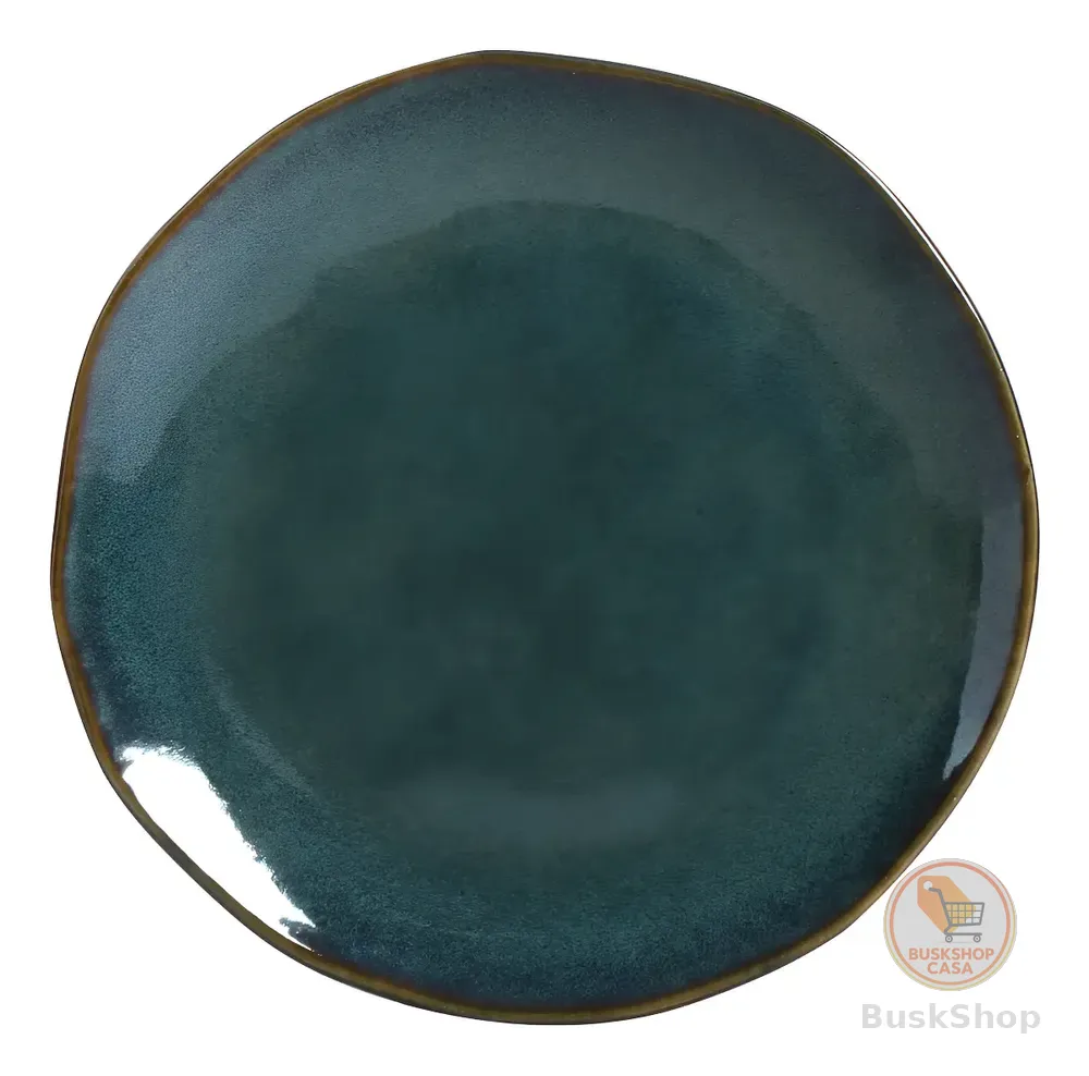JOGO C/ 6 PRATOS DE SOBREMESA ORGÂNICO OCEANO 19,5CM PORTO BRASIL