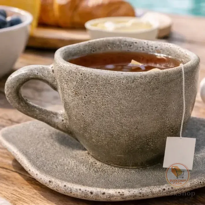 Jogo De 6 Xícaras Para Chá Café Com Pires Premium 140ml Provence Orgânico