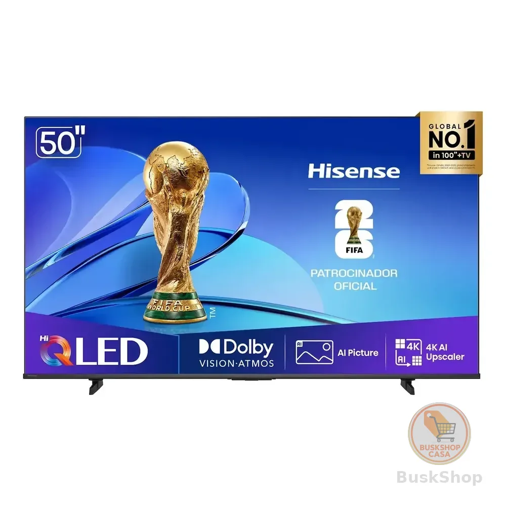 Smart Tv Hisense Hi-qled 4k 50" Polegadas Com Processador Ai, Dolby Vision Atmos E Compatibilidade Alexa E Google - 50q6qvv