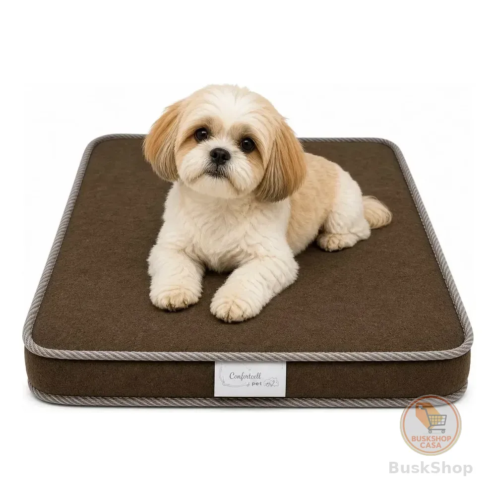 Cama Caminha Colchão Ortopédico Cachorro Gato Pequeno Marrom