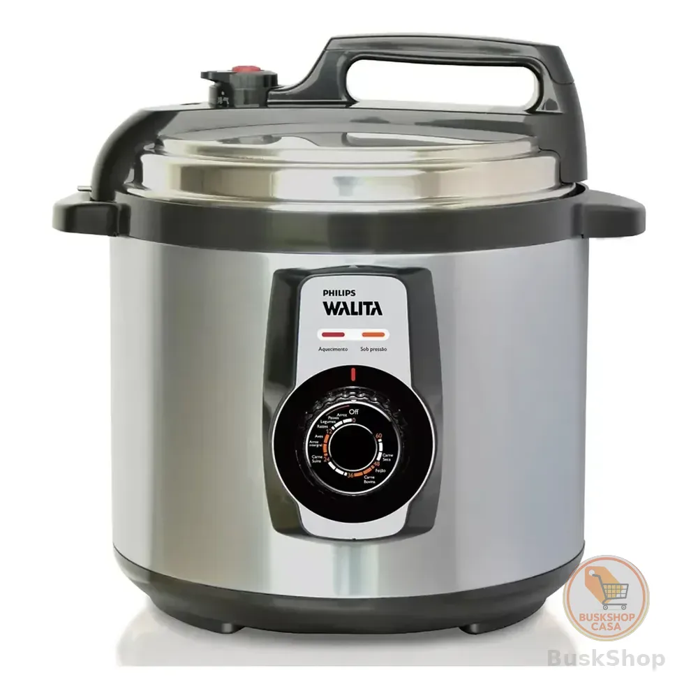 Panela De Pressão Elétrica Walita Daily Philips Ri3103 Metal Cor Preto/prata Frequência 60 Hz 127v