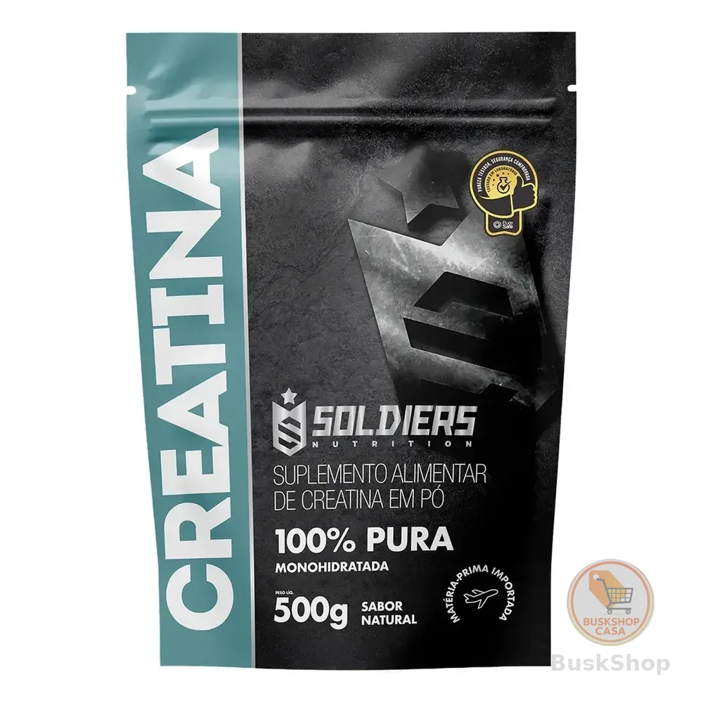 Creatina 500g Suplemento Monohidratada Em Pó 100% Pura - Soldiers Nutrition Sem Sabor