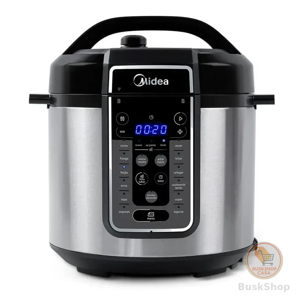 Panela De Pressão Elétrica 6 L Mastersteam Inox Midea Cor Cinza 127v