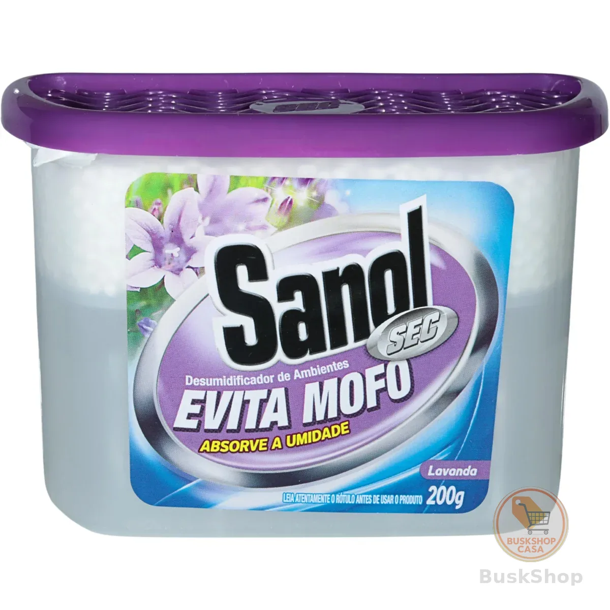 Evita Mofo Absorventes de Umidade (desumidificador), Lavanda, Sanol, 200 g, Roxo