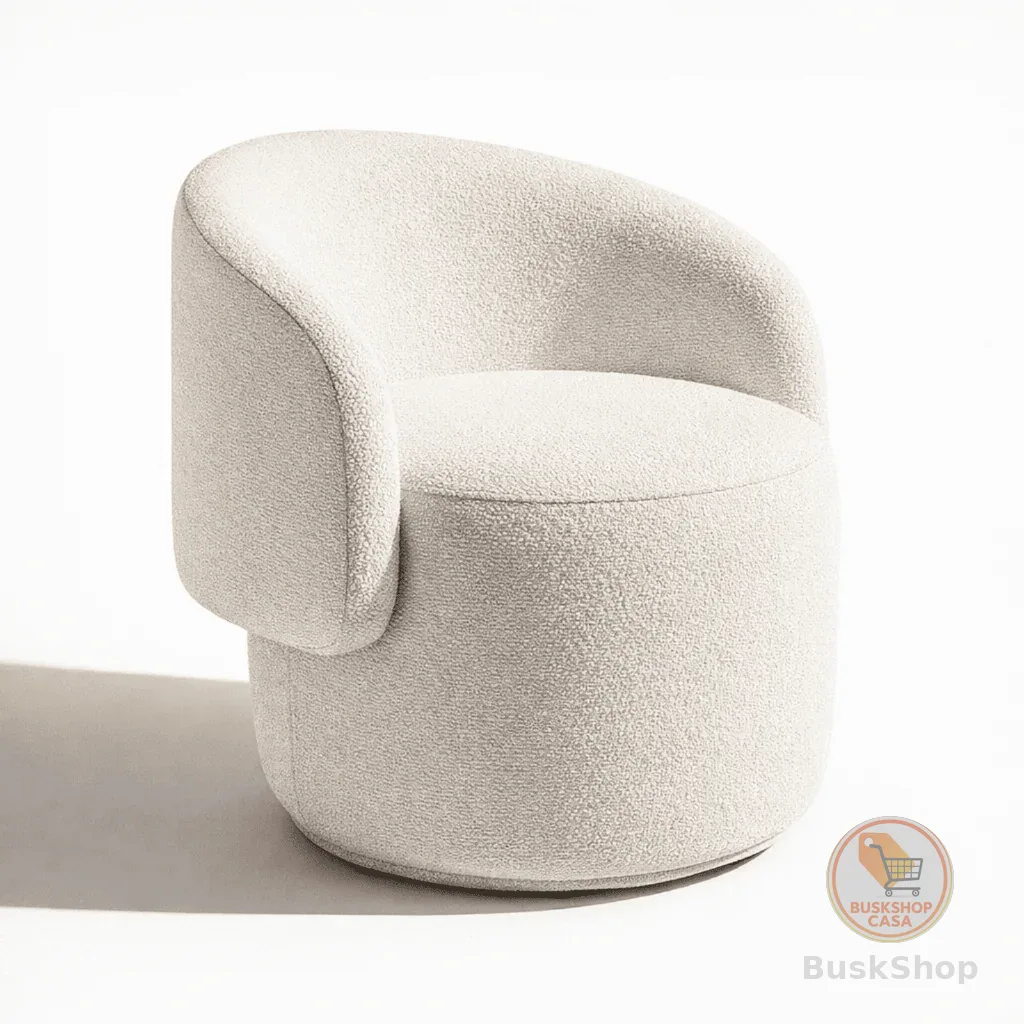 Poltrona Decorativa Aisha - Poltrona Para Decoração E Sala De Estar E Recepção Boucle Luxuoso