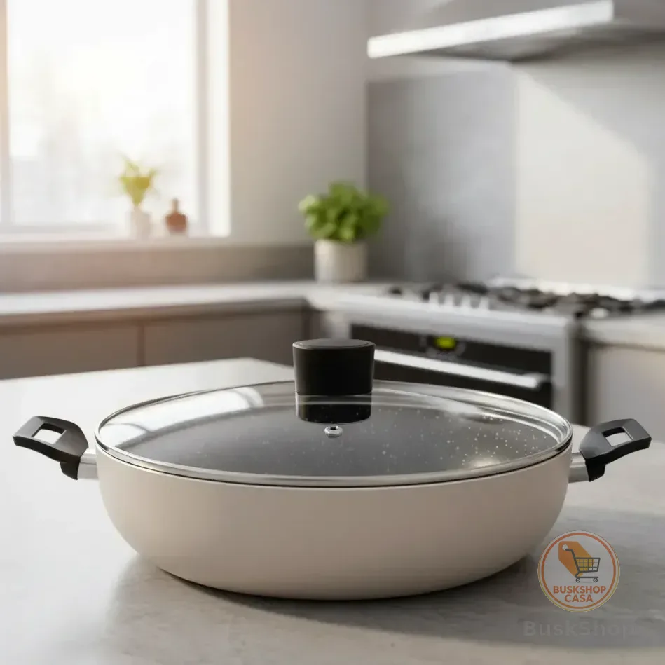Wok  C/ Tampa Ø28cm 2 Alças 3,55l C.l Naturalle Ebony Champagne
