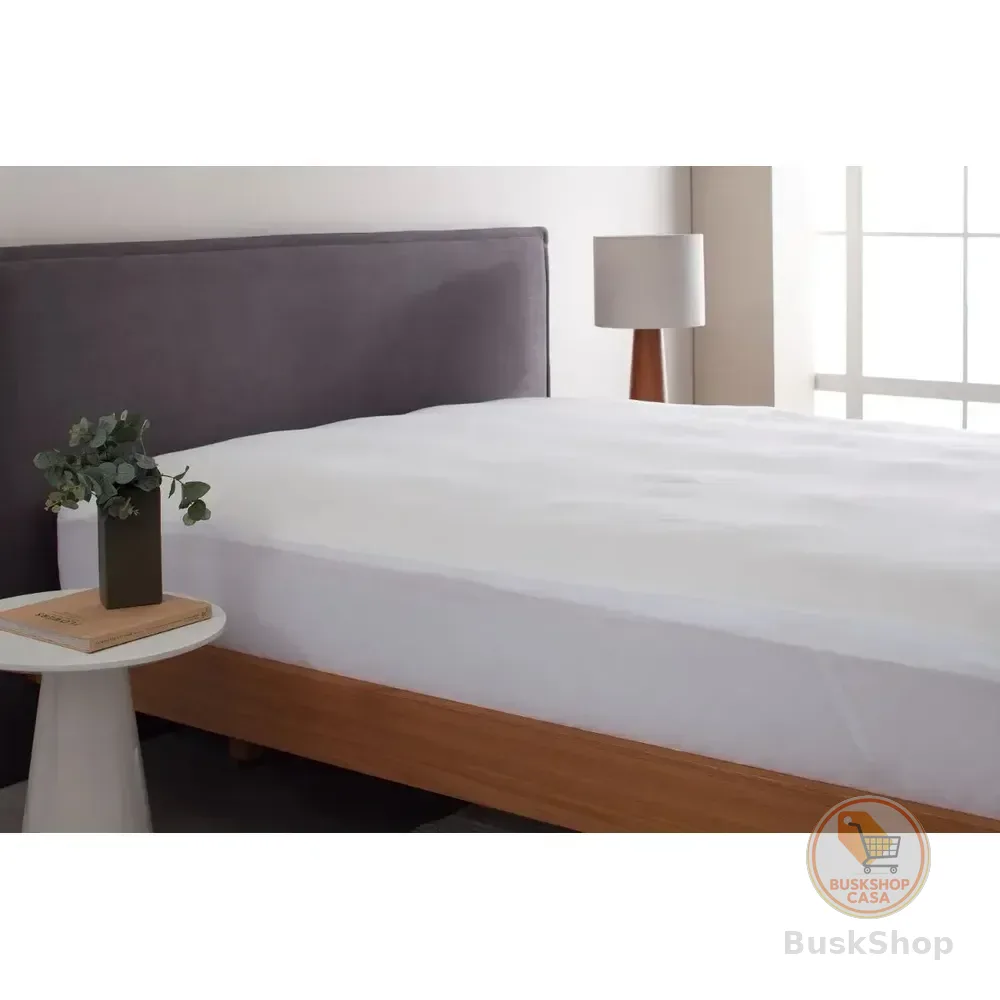 Protetor De Colchão Casal Buddemeyer Cotton Essential Branco Liso
