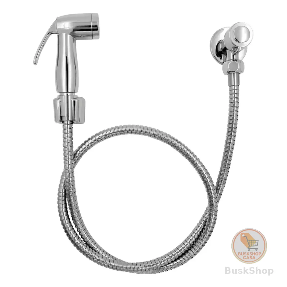 Ducha Higiênica Completa Com Gatilho Cromado Para Banheiro