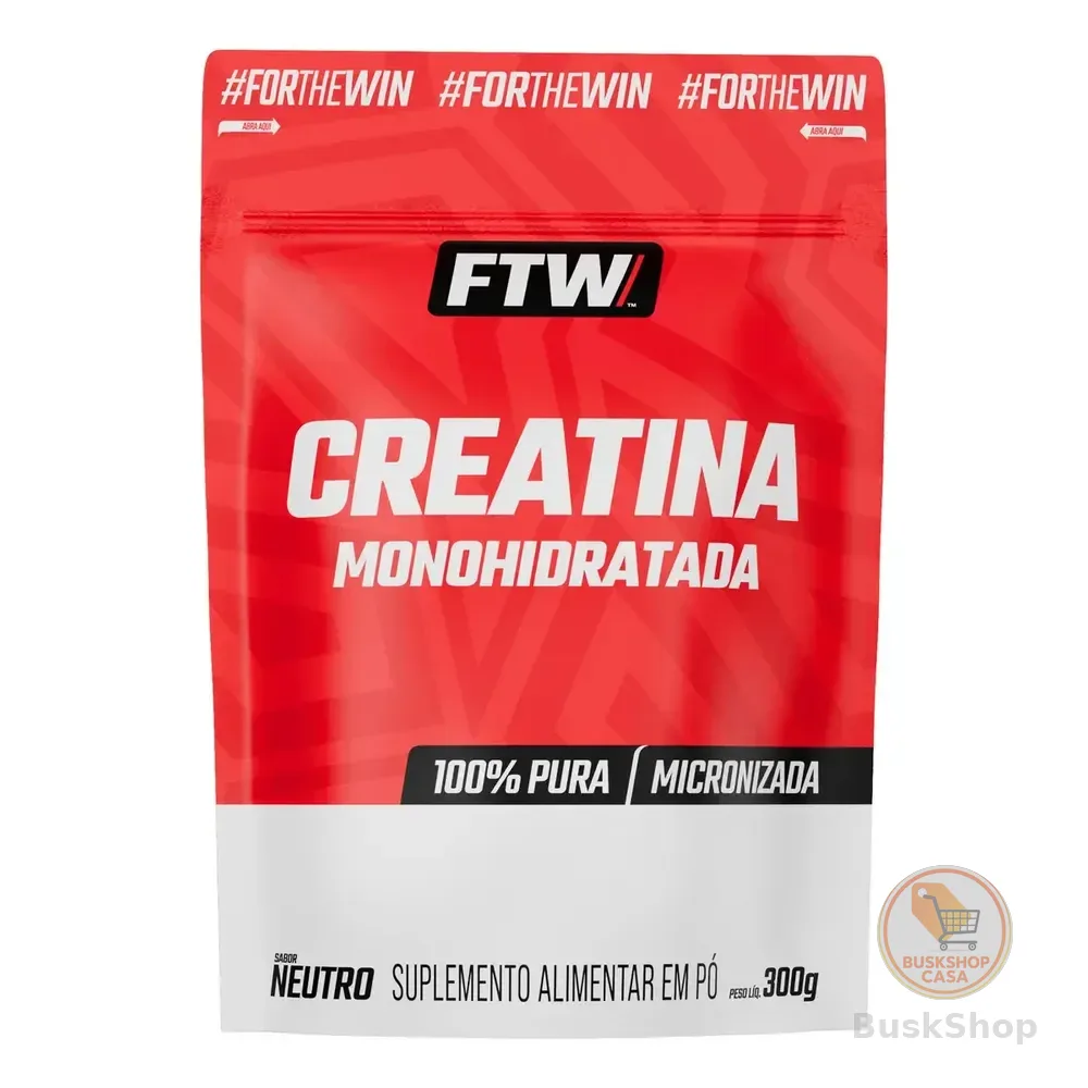 Creatina Monohidratada Pura 300g Refil Suplemento Em Pó 100%- Ftw Sem Sabor