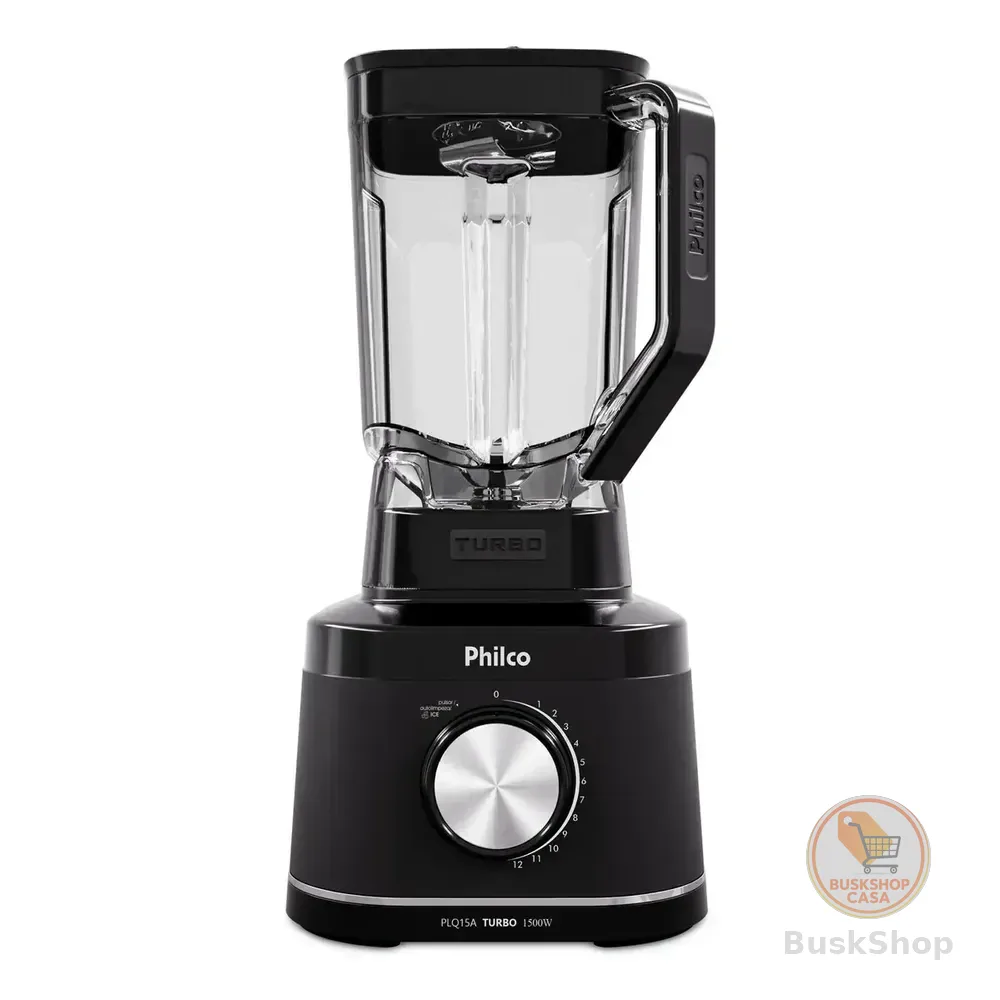 Liquidificador Philco 1500w 3,1l 12 Velocidades Com 6 Lâminas Plq15a Preto 127v