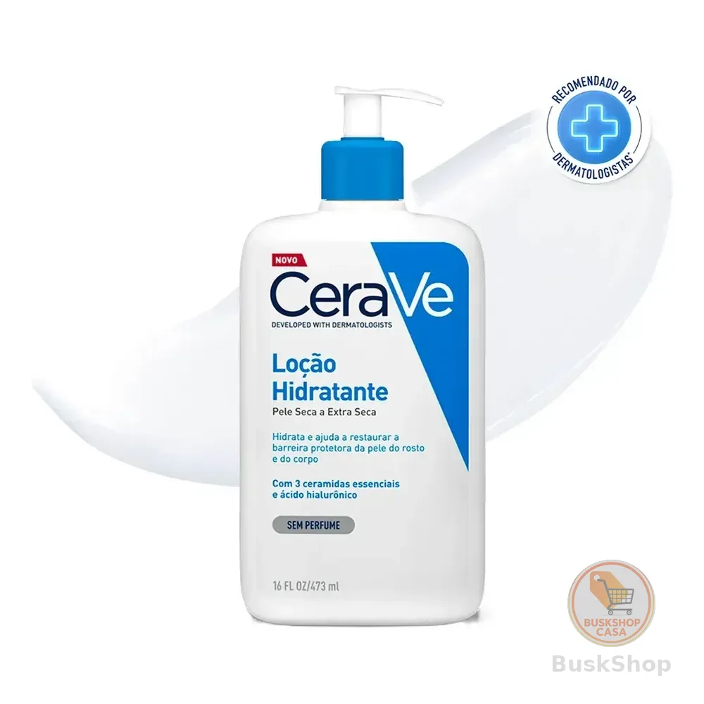 Loção Hidratante Corporal Sem Perfume, Com Ceramidas Essenciais E Ácido Hialurônico, Textura Fluida Cerave 473ml Sem Fragrância