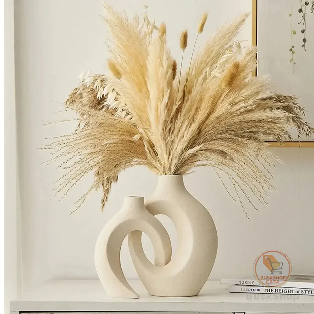 Vaso Decorativo Enfeite Decorativo Decoração Moderno E Lindo Bege Lisa