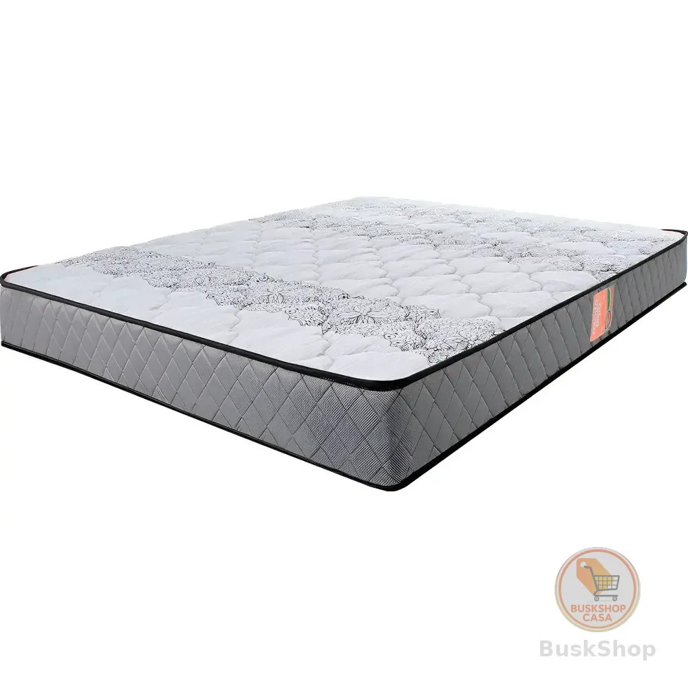 Colchão Casal Ortopédico Firme Espuma D33 Antialérgico Cor Cinza Bf Colchões