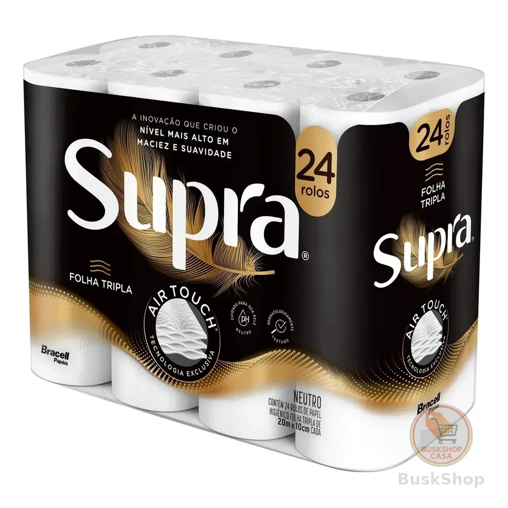 Papel Higiênico Supra Folha Tripla 24 Rolos