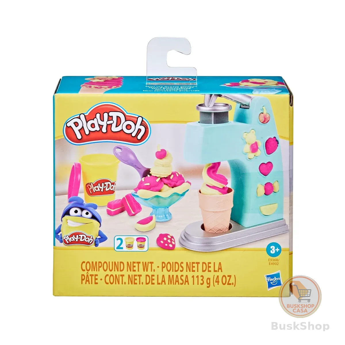 Play-Doh, Massinha de Modelar Infantil, Mini Sorveteria Divertida - Conjunto de Brinquedo com Acessórios e 2 Potes - A partir de 3 Anos