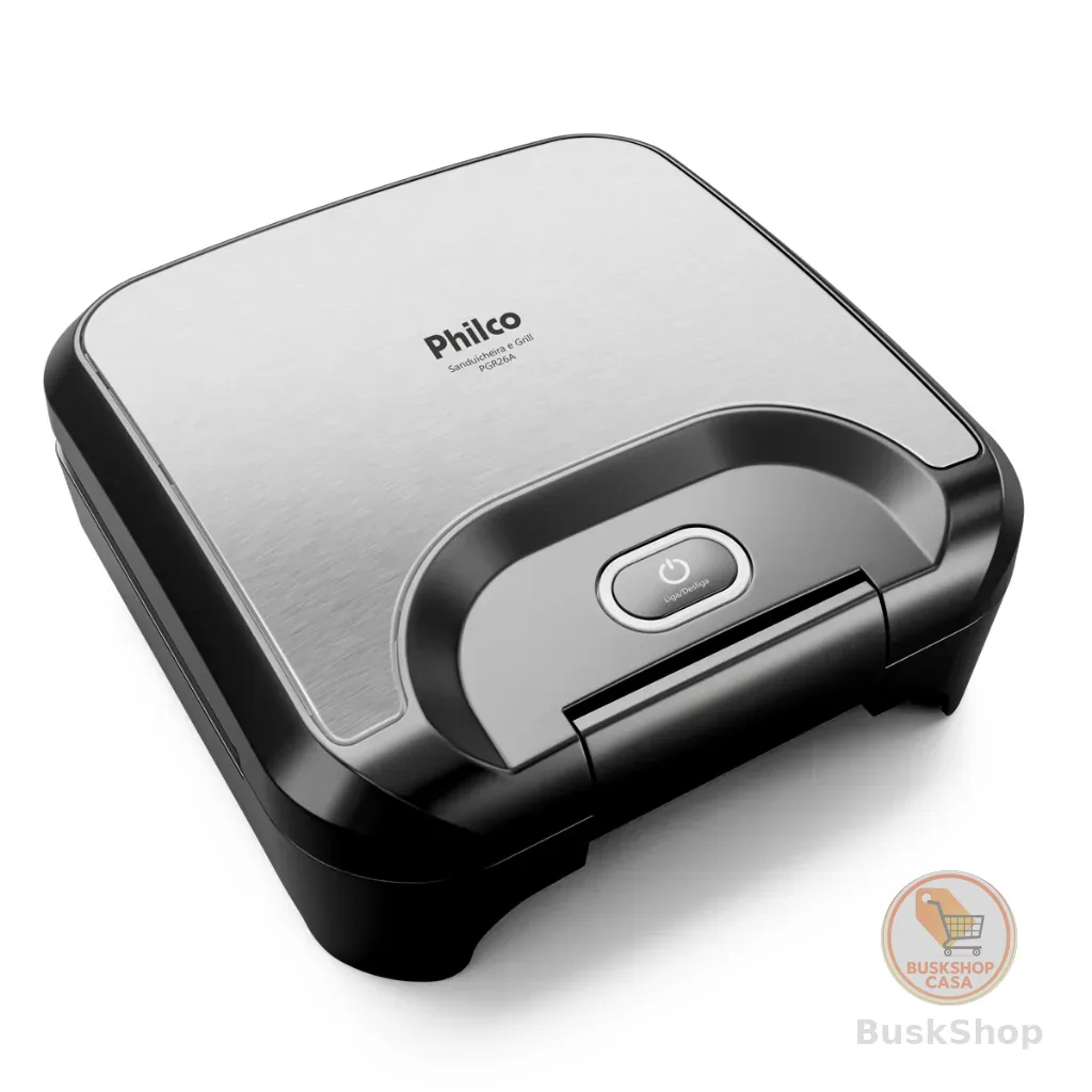 Sanduicheira E Grill Philco 2 Em 1 Inox 800W 127V PGR26A