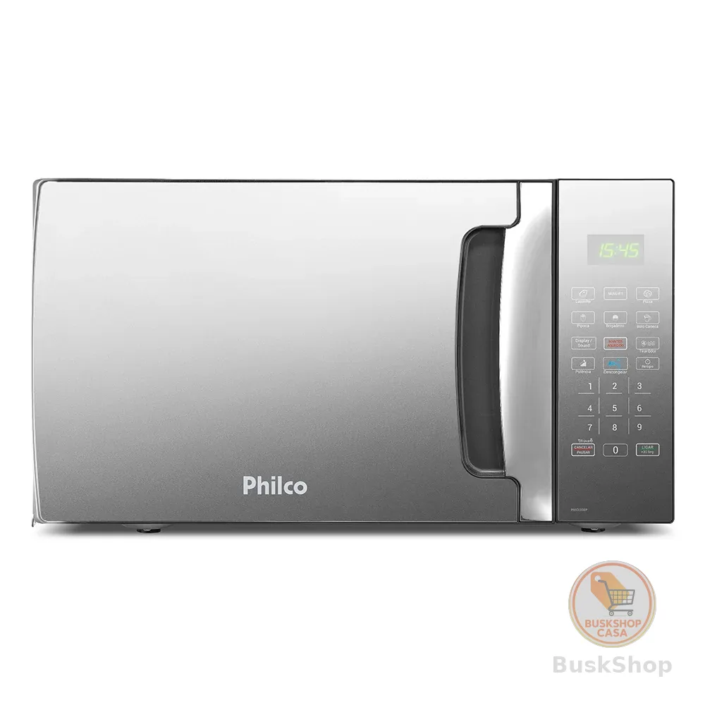 Microondas Philco PMO30EP 28 Litros Preto Com Porta Espelhada 1400w