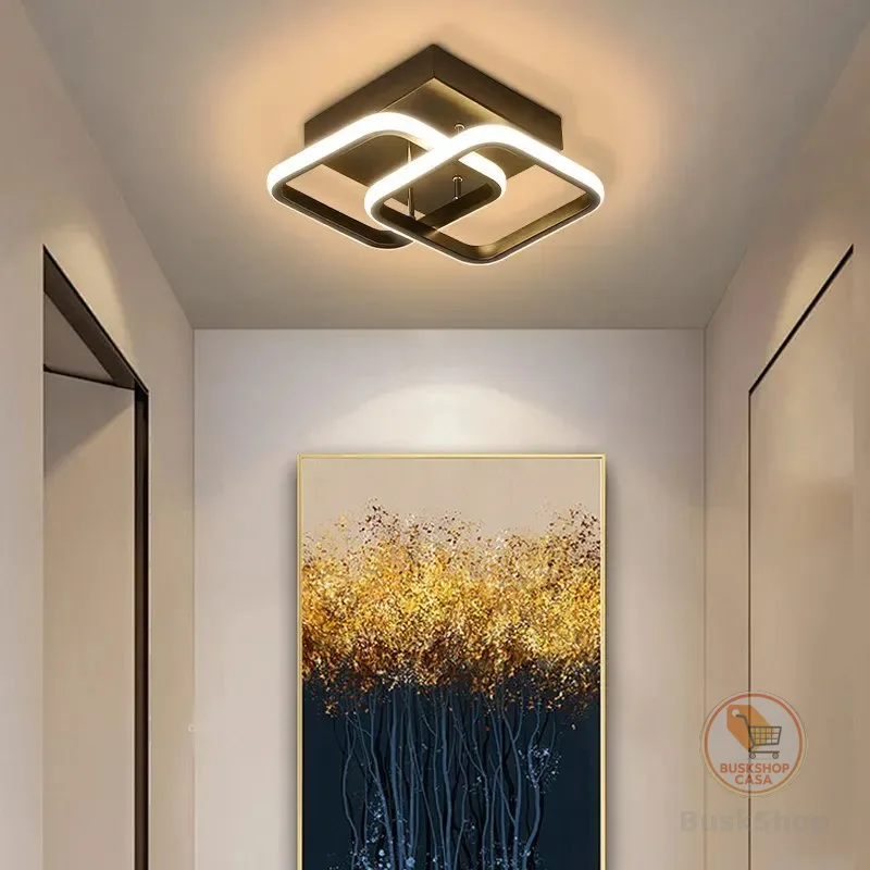Luminária De Teto Moderna,3 Em 1 Lustre Led Para Quarto Sala 127/220v Preto