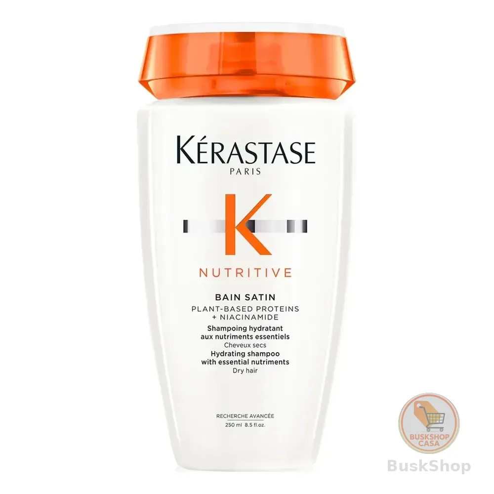 Shampoo Hidratante Para Cabelos Secos, Nutrição Intensa, Brilho, Maciez, Fortalecimento E Revitalização Da Fibra Capilar, Nutritive Bain Satin Kérastase, 250ml