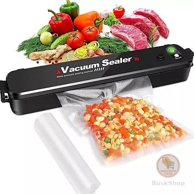 Máquina Seladora Embalagem A Vácuo Portátil Alimentos 110V Elétrica Embala Conservação + 10 Sacos