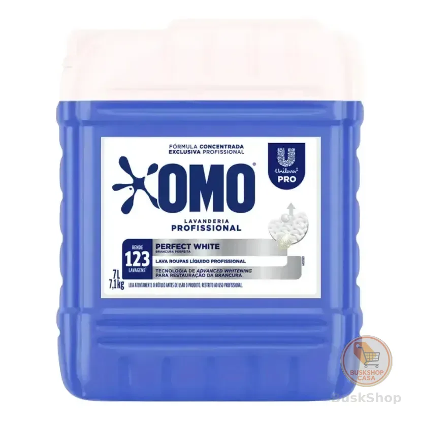 Omo Lava Roupas Líquido Profissional Perfect White 7l
