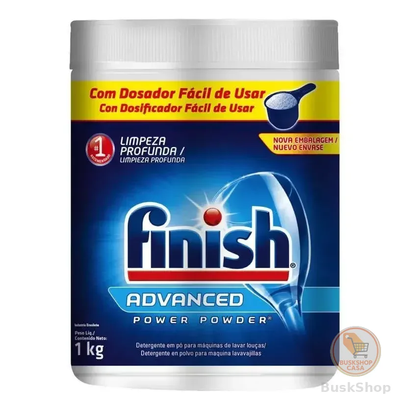Detergente Para Lava Louças Em Pó Finish Power Powder Advanced 1kg