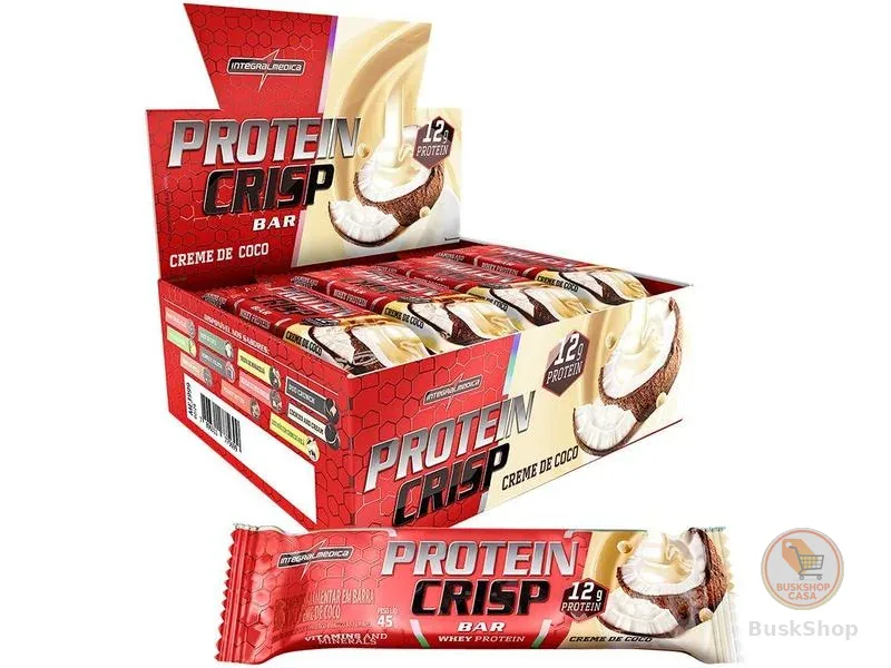 Barra de Proteína Integralmedica Protein Crisp 540g 12 unidades