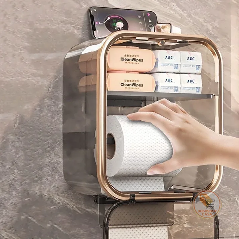Caixa para Banheiro armazenamento papel higiênico e organizador de produtos