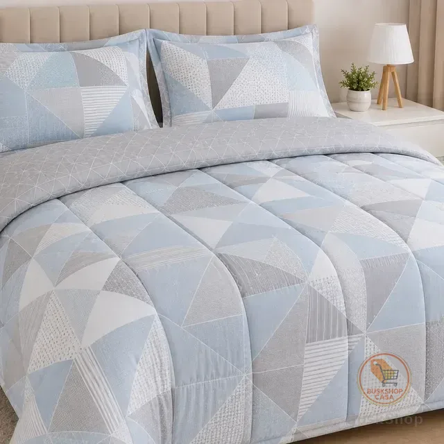 Edredom Queen Casal Percal 400 Fios Estampado Toque Macio