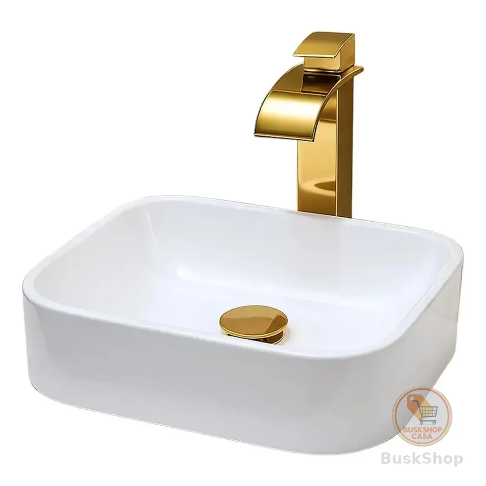 Pia Para Banheiro Cuba De Sobrepor 37cm De Apoio Lavatório E Lavabo Retangular Em Mármore Sintético Sem Torneira Branca Shop Do Boto Branco Brilhante
