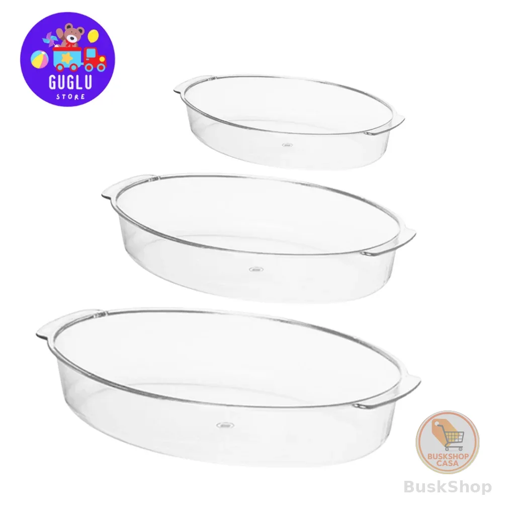 Kit 3 Travessas (Pequena,Média,Grande) - Acrílico