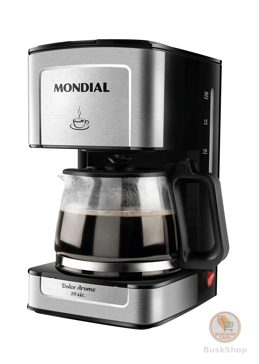 MONDIAL Cafeteira Elétrica Dolce Arome, 220V, 550W, Preto/Inox - C-43-20X-SI
