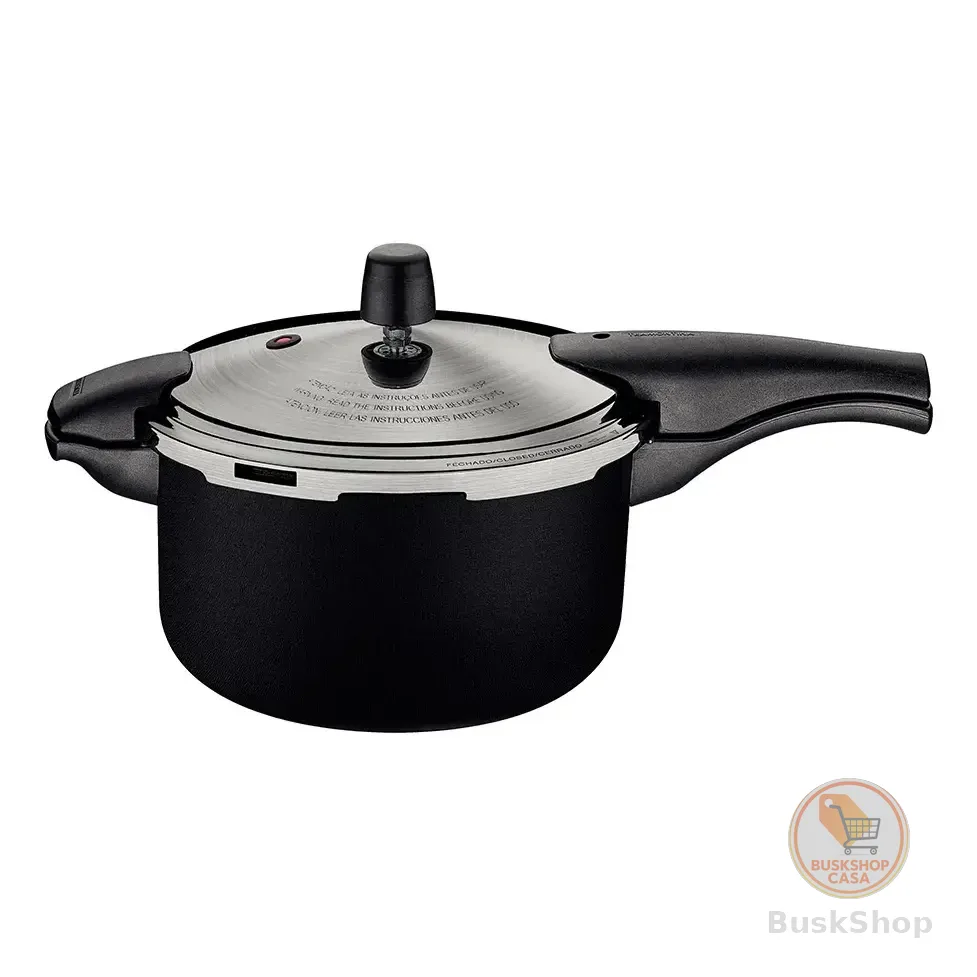 Tramontina 6,0l Vancouver 24 Cm Grande Panela De Pressão Preto