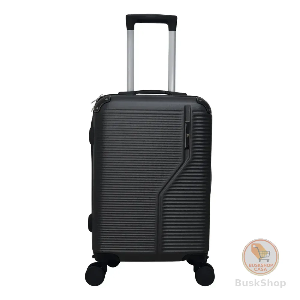 Mala Viagem/bordo 10kg Rodas Dupla 360° Cadeado Acoplado - P Cor Preto 8130