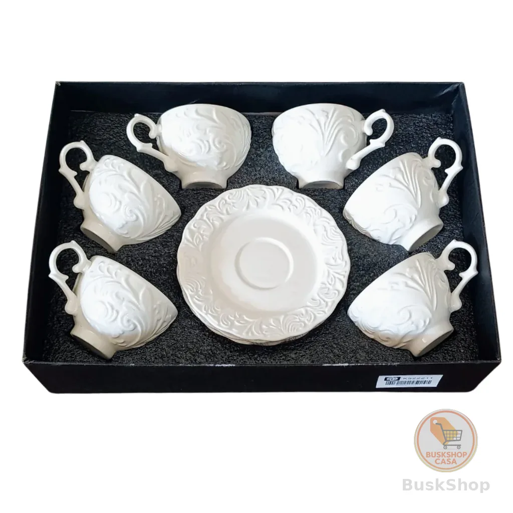 LANÇAMENTO 2026 Conjunto De 12 Peças Xicara   De Café e Chá De Porcelana Chinesa Top