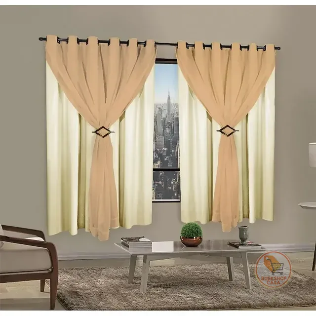 Cortina Corta Luz Voil 2,80x1,60 Blackout Total Sala Quarto
