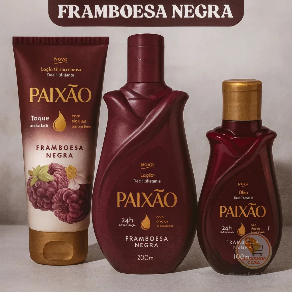 Hidratante e Óleo Corporal LINHA PAIXÃO - FRAMBOESA NEGRA