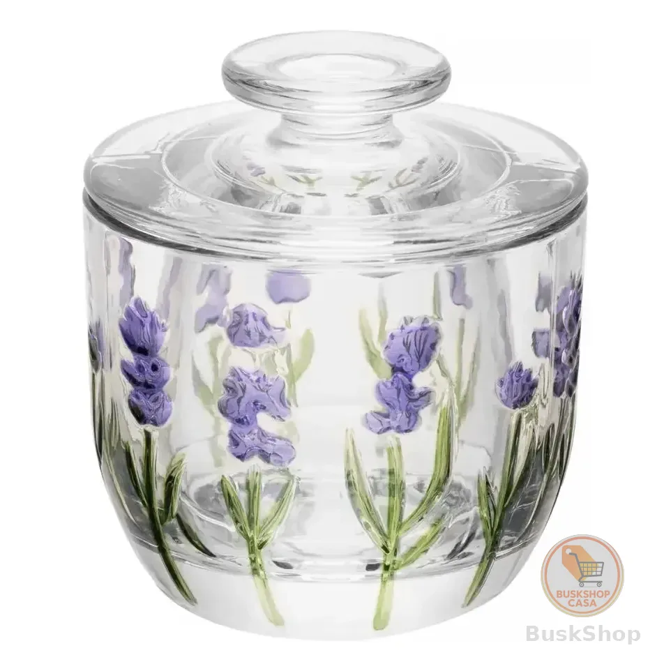 Manteigueira Francesa Lavanda Hand Painting 9,8cm - Lyor