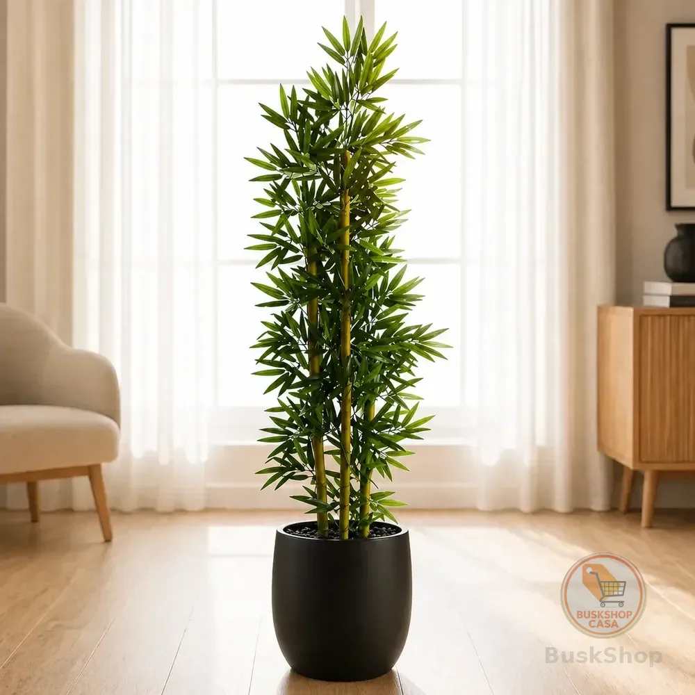 Planta Artificial Arvore Bambu Da Sorte Real Toque Verde