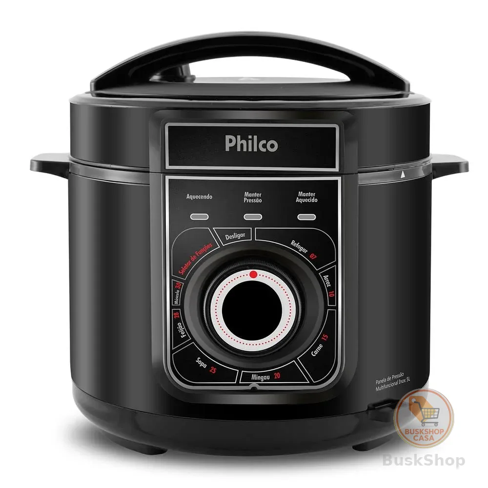Panela de PRESSÃO Multifuncional Inox 127V Philco Preto