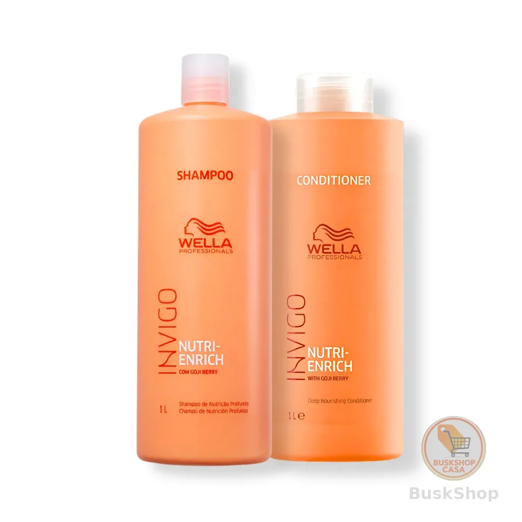 Kit Wella - Shampoo 1L e Condicionador 1L Enrich