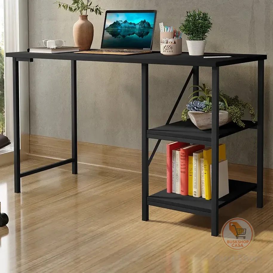 Escrivaninha Mesa Office Estudo Estilo Industrial Cor Preto 1,10m Klm Store
