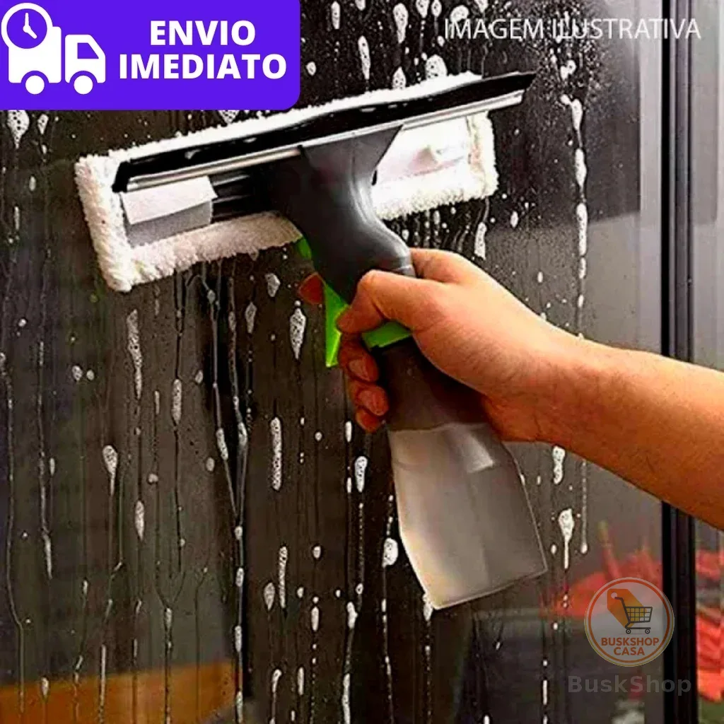 Rodo Spray Limpa E Seca Vidros 3 Em 1 250ml Multiuso MOP Limpador