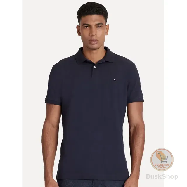 Camiseta Polo Aramis Masculina Basic Piquet Marinho